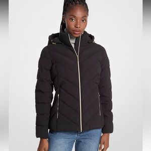 Packable Puffer Quilted Jacket with Removable hood by MICHAEL KORS